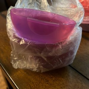 Set of six side dippers made for Tupperware bowls from open house